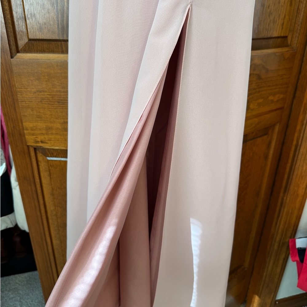 Mauve/blush pink gown/bridesmaid dress - Picture 3 of 8
